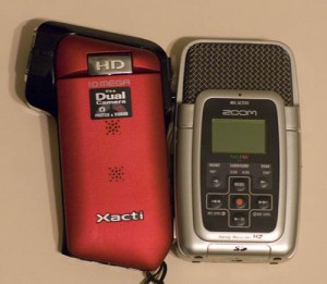 XactiCG10+ZoomH2 Xacti CG10 and the Zoom H2